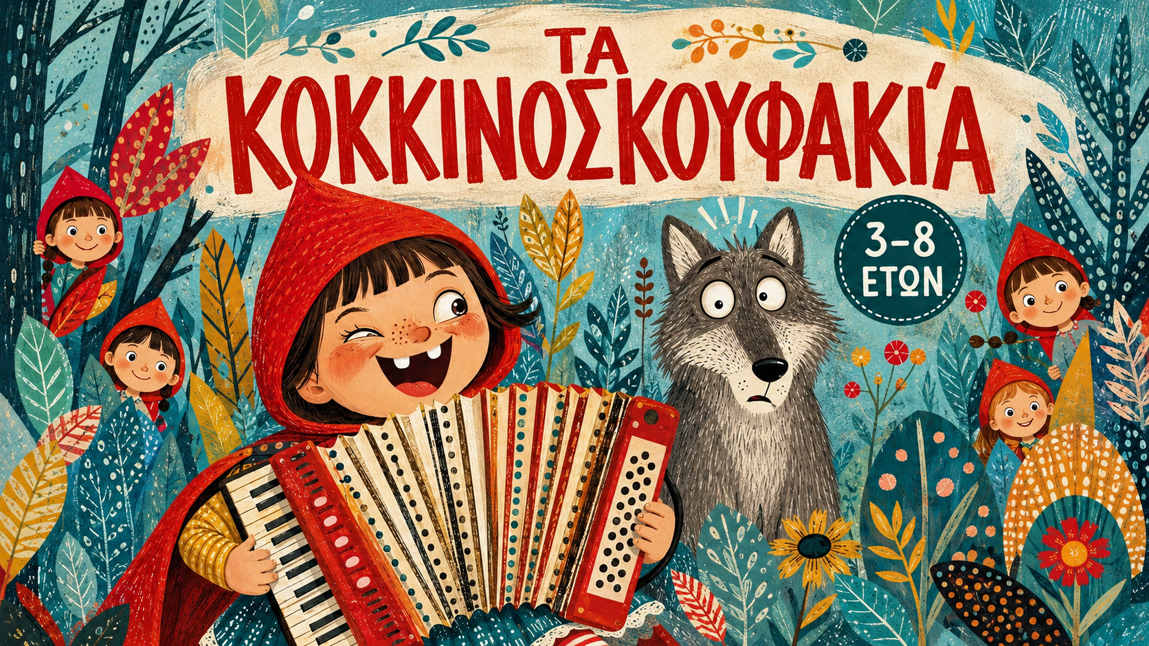 Τα Κοκκινοσκουφάκια – παιδική παράσταση για ηλικίες 3 έως 8 ετών